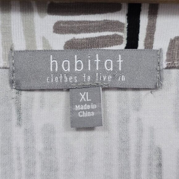 Habitat Gray Pullover Dress XL Artsy Above Knee Stretch‎ 3/4 Sleeve - Picture 5 of 13